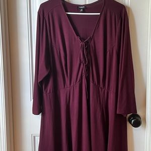 Torrid Deep Burgundy Skater Dress